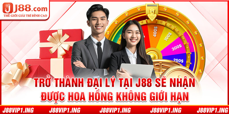 Trở thành đại lý tại J88 sẽ nhận được hoa hồng không giới hạn